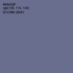 #696E8F - Storm Gray Color Image