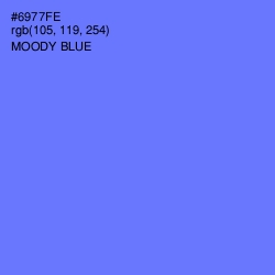 #6977FE - Moody Blue Color Image
