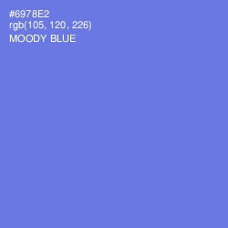 #6978E2 - Moody Blue Color Image