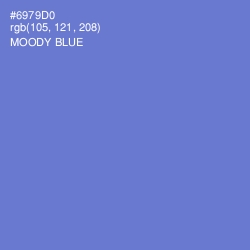 #6979D0 - Moody Blue Color Image