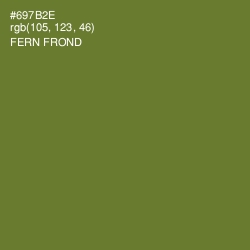 #697B2E - Fern Frond Color Image