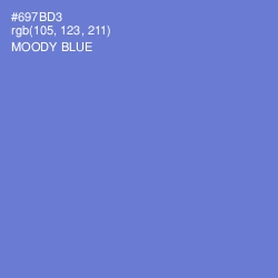 #697BD3 - Moody Blue Color Image