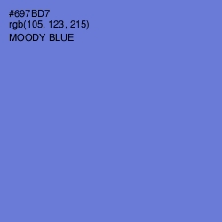 #697BD7 - Moody Blue Color Image