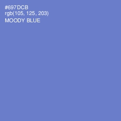 #697DCB - Moody Blue Color Image