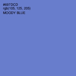 #697DCD - Moody Blue Color Image