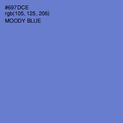 #697DCE - Moody Blue Color Image