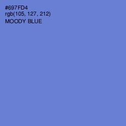 #697FD4 - Moody Blue Color Image