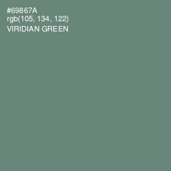 #69867A - Viridian Green Color Image