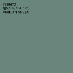 #69867D - Viridian Green Color Image