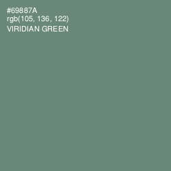 #69887A - Viridian Green Color Image