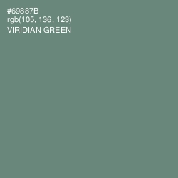 #69887B - Viridian Green Color Image