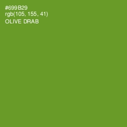 #699B29 - Olive Drab Color Image