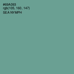 #69A093 - Sea Nymph Color Image