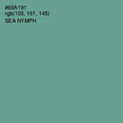 #69A191 - Sea Nymph Color Image