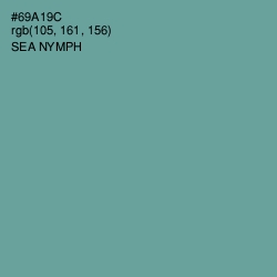 #69A19C - Sea Nymph Color Image