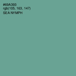 #69A393 - Sea Nymph Color Image