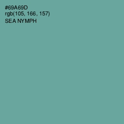 #69A69D - Sea Nymph Color Image
