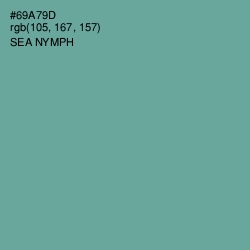 #69A79D - Sea Nymph Color Image