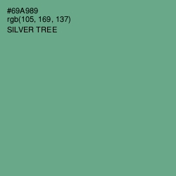 #69A989 - Silver Tree Color Image
