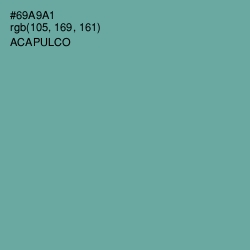 #69A9A1 - Acapulco Color Image