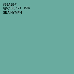 #69AB9F - Sea Nymph Color Image