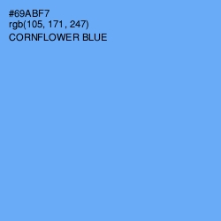 #69ABF7 - Cornflower Blue Color Image