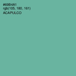 #69B4A1 - Acapulco Color Image