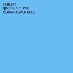 #69BBF4 - Cornflower Blue Color Image