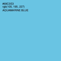 #69C3E3 - Aquamarine Blue Color Image
