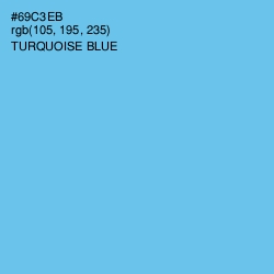 #69C3EB - Turquoise Blue Color Image