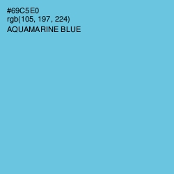 #69C5E0 - Aquamarine Blue Color Image