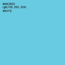 #69CBE0 - Aquamarine Blue Color Image