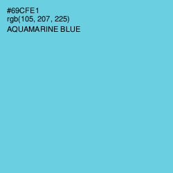 #69CFE1 - Aquamarine Blue Color Image