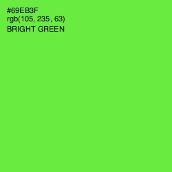 #69EB3F - Bright Green Color Image