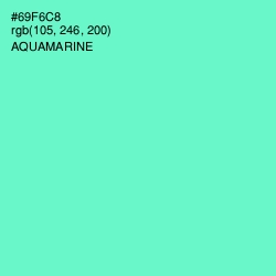 #69F6C8 - Aquamarine Color Image