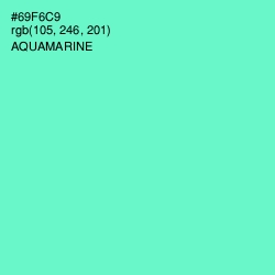 #69F6C9 - Aquamarine Color Image