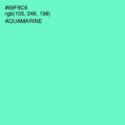 #69F8C6 - Aquamarine Color Image