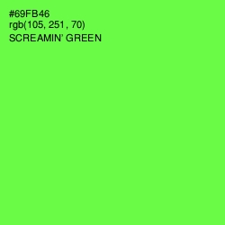 #69FB46 - Screamin' Green Color Image