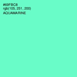 #69FBC8 - Aquamarine Color Image