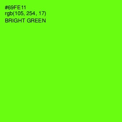 #69FE11 - Bright Green Color Image