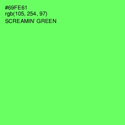 #69FE61 - Screamin' Green Color Image