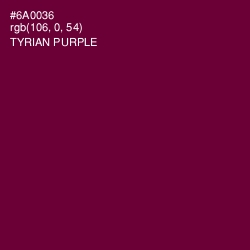 #6A0036 - Tyrian Purple Color Image