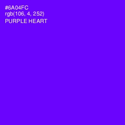 #6A04FC - Purple Heart Color Image