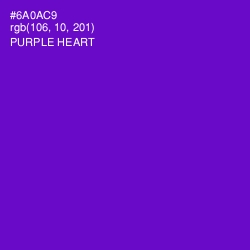 #6A0AC9 - Purple Heart Color Image