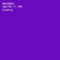 #6A0BBD - Purple Color Image