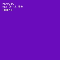 #6A0CBC - Purple Color Image