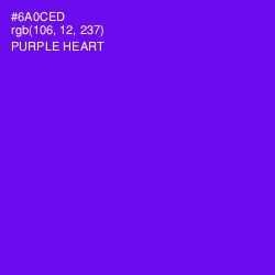 #6A0CED - Purple Heart Color Image