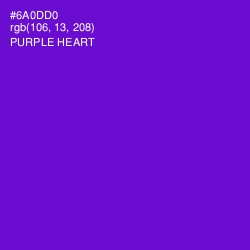#6A0DD0 - Purple Heart Color Image