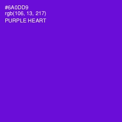 #6A0DD9 - Purple Heart Color Image