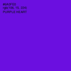 #6A0FE0 - Purple Heart Color Image
